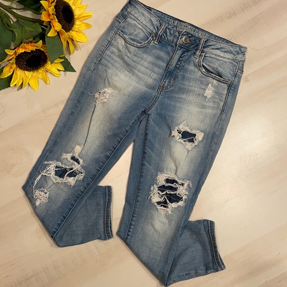 American Eagle Hi Rise Jegging Crop Jeans Size 6